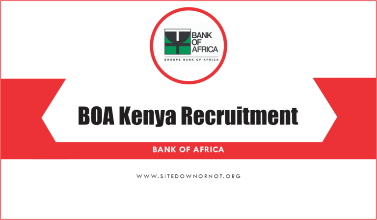 BOA Kenya Recruitment 2025/2026 Application Form Portal