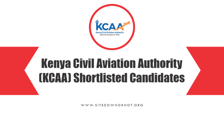 KCAA Shortlisted Candidates 2025/2026 PDF is Out – Check Here