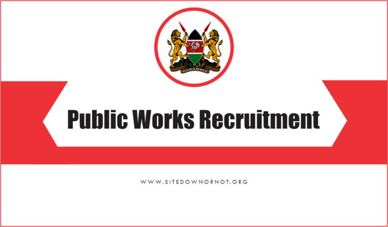 Public Works Recruitment 2025/2026 Job Application Portal